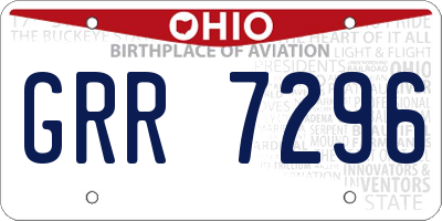 OH license plate GRR7296