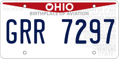 OH license plate GRR7297