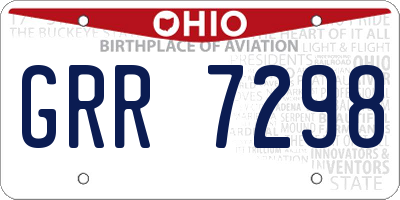 OH license plate GRR7298