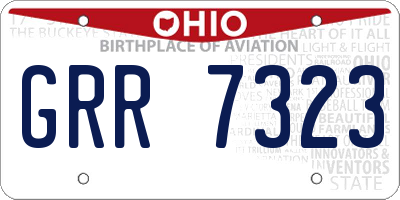 OH license plate GRR7323