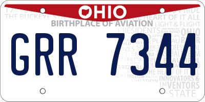 OH license plate GRR7344