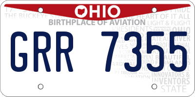 OH license plate GRR7355