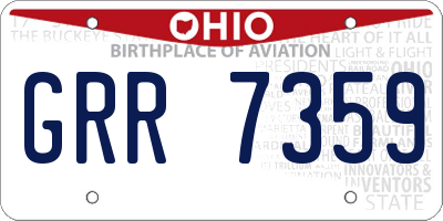 OH license plate GRR7359