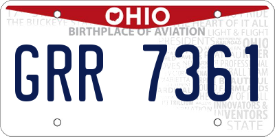 OH license plate GRR7361