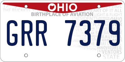 OH license plate GRR7379