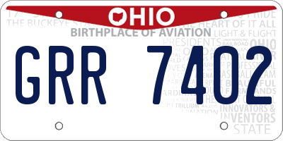 OH license plate GRR7402