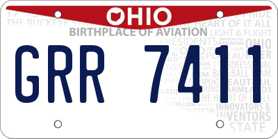 OH license plate GRR7411