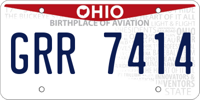 OH license plate GRR7414