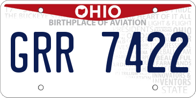 OH license plate GRR7422