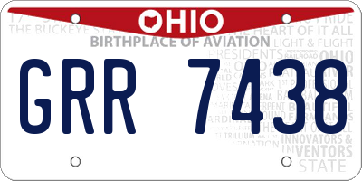 OH license plate GRR7438