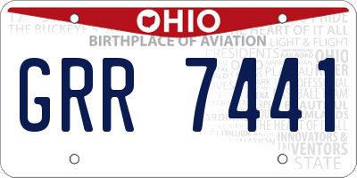 OH license plate GRR7441