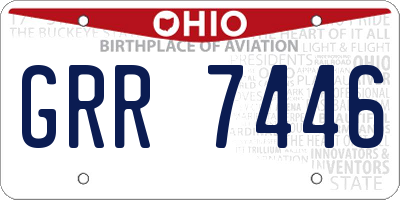 OH license plate GRR7446