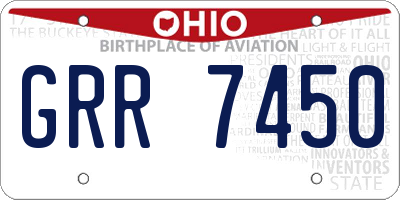 OH license plate GRR7450