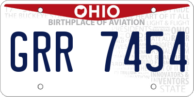 OH license plate GRR7454