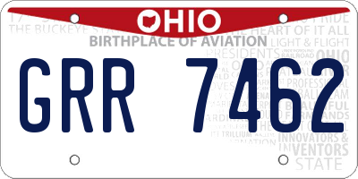 OH license plate GRR7462