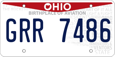 OH license plate GRR7486
