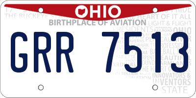 OH license plate GRR7513