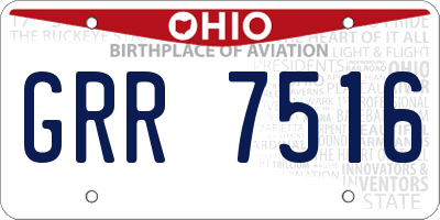 OH license plate GRR7516