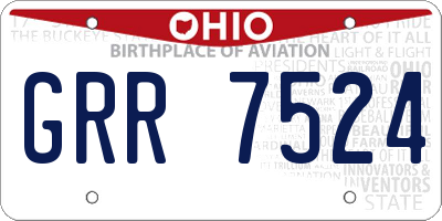 OH license plate GRR7524
