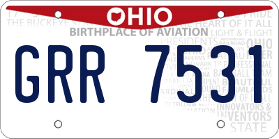 OH license plate GRR7531