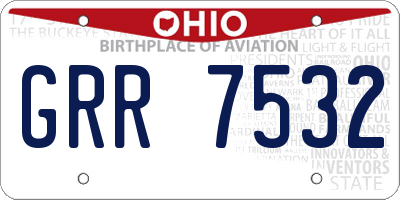 OH license plate GRR7532