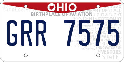 OH license plate GRR7575