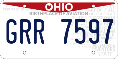 OH license plate GRR7597
