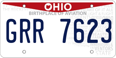 OH license plate GRR7623