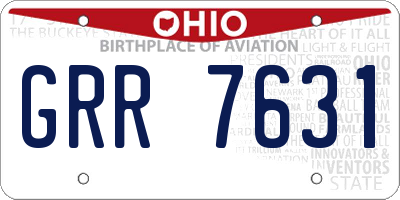 OH license plate GRR7631