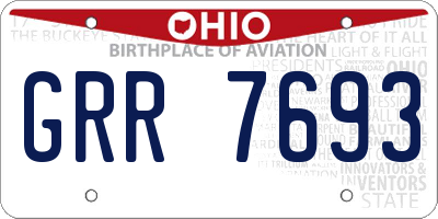 OH license plate GRR7693