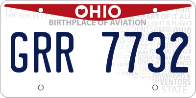 OH license plate GRR7732