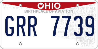 OH license plate GRR7739