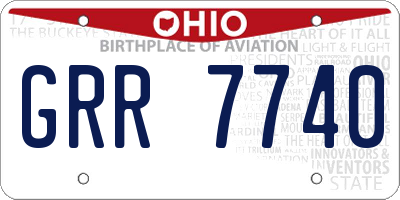 OH license plate GRR7740