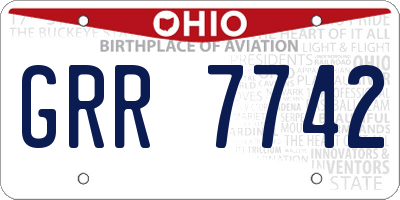 OH license plate GRR7742