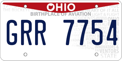 OH license plate GRR7754