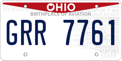 OH license plate GRR7761