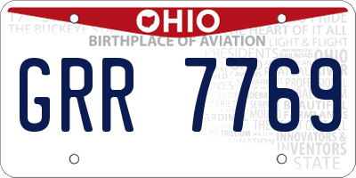 OH license plate GRR7769