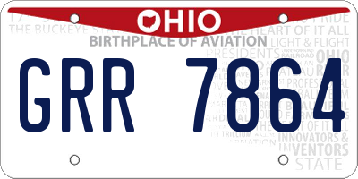 OH license plate GRR7864