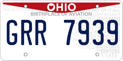 OH license plate GRR7939