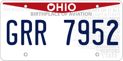 OH license plate GRR7952