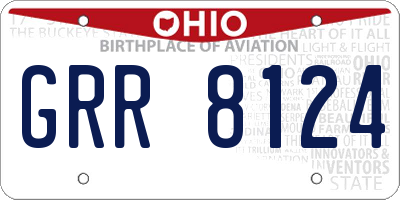 OH license plate GRR8124