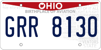 OH license plate GRR8130