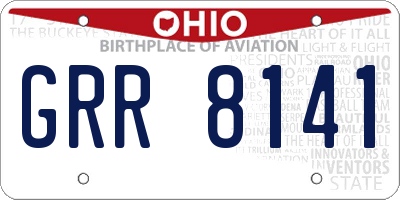 OH license plate GRR8141