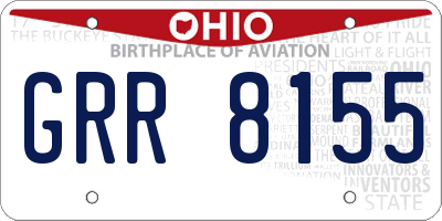 OH license plate GRR8155