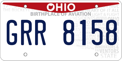 OH license plate GRR8158