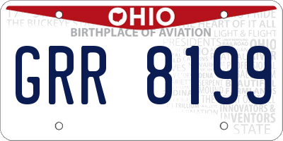 OH license plate GRR8199