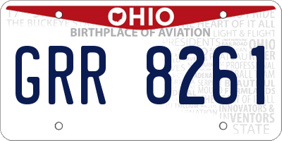 OH license plate GRR8261