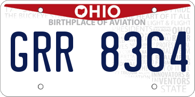 OH license plate GRR8364