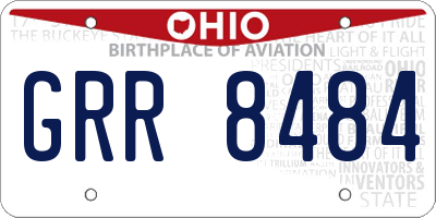 OH license plate GRR8484