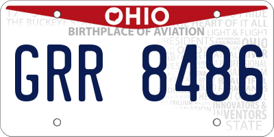 OH license plate GRR8486